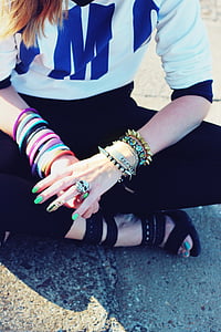 woman wearing candy bracelets thumbnail