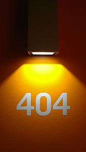 404 print on orange wall thumbnail
