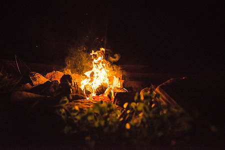 bonfire during nighttime thumbnail