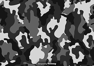Vector Black And Grey Camouflage Pattern svg, ai file