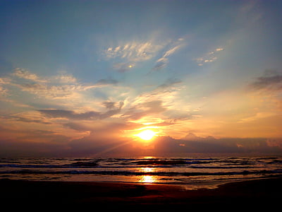 silhouette of sea at golden hour thumbnail