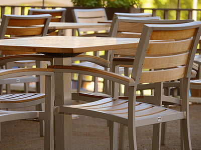 brown wooden table and chairs thumbnail