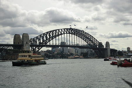 black metal bridge over river thumbnail