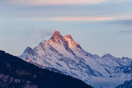 high angle photo of white and black high mountain at daytime thumbnail
