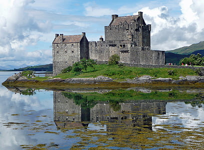 gray castle on island thumbnail