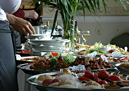 buffet on white table during daytime thumbnail