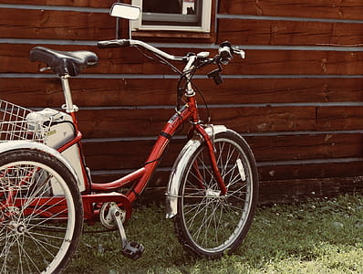 red and grey commuter bike thumbnail