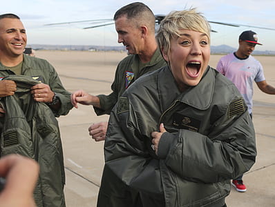 Katy Perry wearing black flight jacket thumbnail