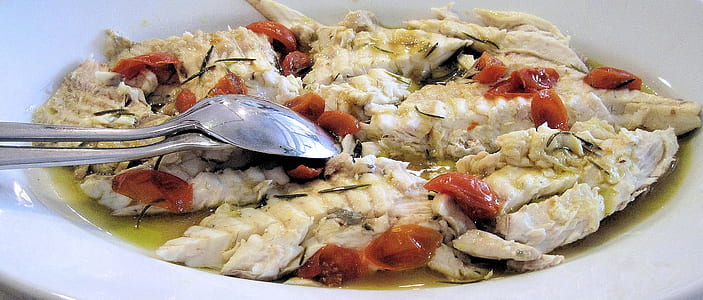 slice fish in white bowl thumbnail
