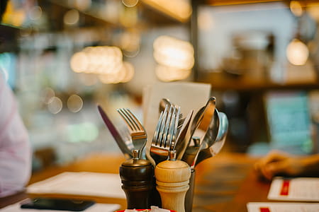 Selective Focus Photography Of Utensils On Table thumbnail