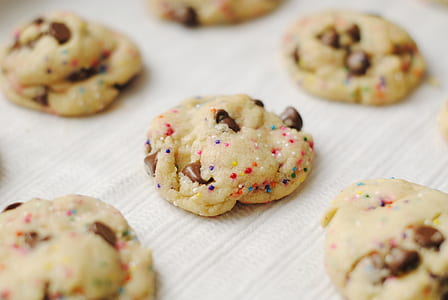 macro shot photography of chocolate chip cookie thumbnail