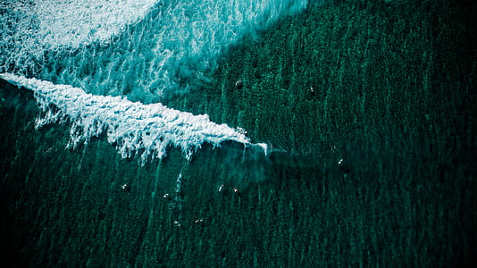 aerial photo of large body of water thumbnail