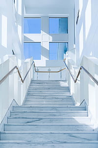 low angle photo of gray stairs thumbnail