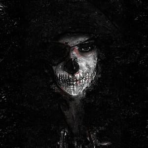 skull with eye patch painting thumbnail