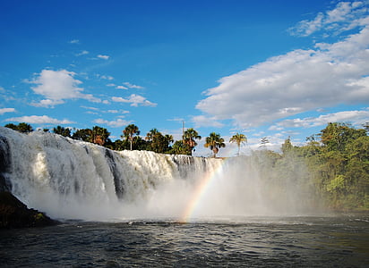 waterfalls near green trees thumbnail
