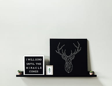 deer string art on floating shelf thumbnail