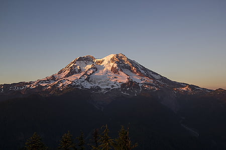 mountain covered with white snow thumbnail