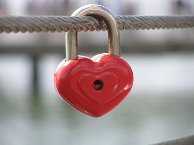 closeup photography of heart red padlock thumbnail