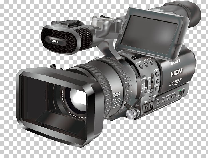 Video camera, Sony camera, gray Sony HDV video camera PNG clipart