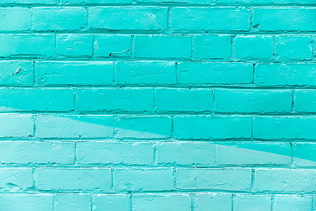 Turquoise Brick Wall Texture Photo thumbnail