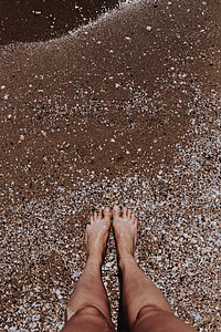 Female legs in the sand thumbnail