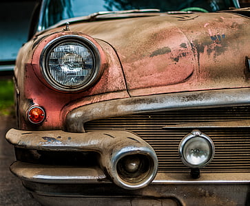 close-up photo of pink and brown rustic vehicle thumbnail