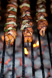 selective focus photography of grilled kebab thumbnail