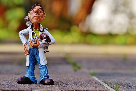 doctor carrying puppy plastic toy thumbnail