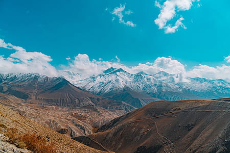 bird's-eye view photography of mountain range thumbnail