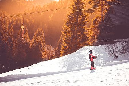Little Skier On a Ski Lift thumbnail