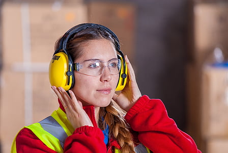 woman wearing yellow headphones thumbnail