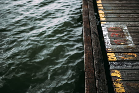 Old pier over a lake thumbnail