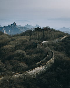 aerial photography of Great WAll of China thumbnail