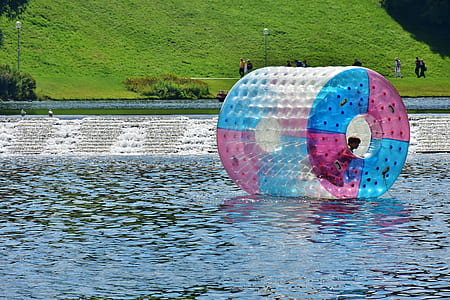 person in zorb ball thumbnail