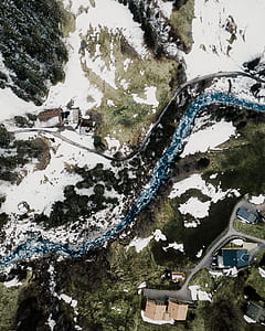 bird's eyeview photo of mountain peak thumbnail