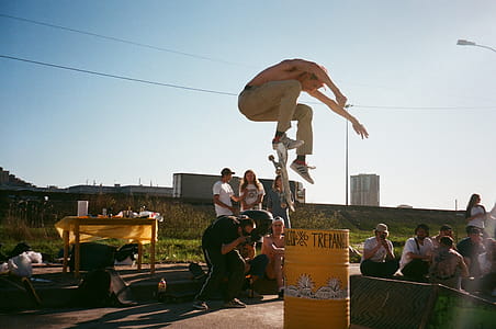Person Performing Skateboard Trick thumbnail