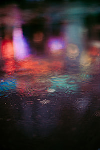 rain, reflections, water, color thumbnail