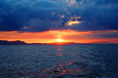 Photo of Sunset over Large Body of Water thumbnail