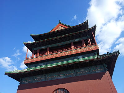 brown and teal concrete building under white clouds thumbnail