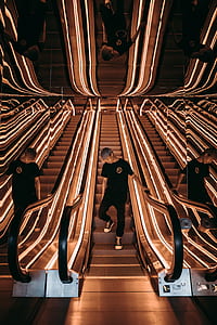 man riding escalator thumbnail
