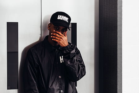 man, hand, hiding, tracksuit thumbnail