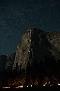 stone mountain during nighttime thumbnail