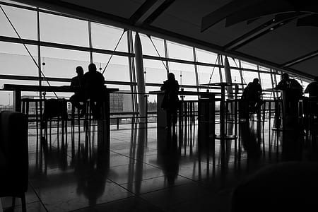 group of people waiting on airport thumbnail