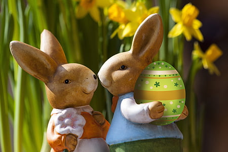 two brown easter bunnies artwork thumbnail