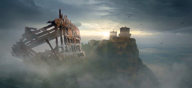 building on mountain top thumbnail