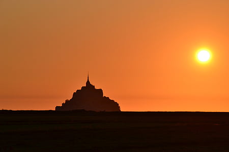 silhouette of island during sunset thumbnail