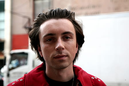 man in red jacket thumbnail