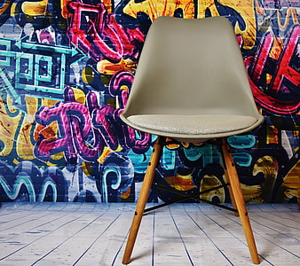 gray leather tub chair thumbnail