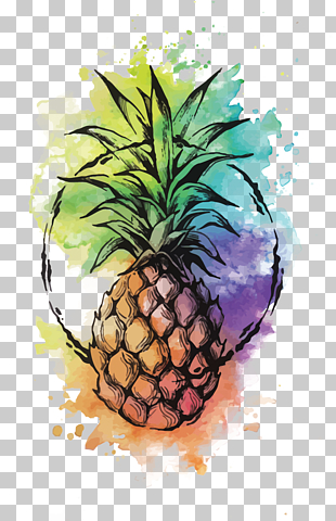 Pineapple Cocktail Watercolor painting Punch Tattoo, Watercolor Pineapple, illustration of pineapple PNG clipart