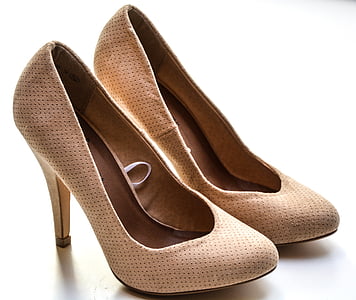 pair of brown platform heels thumbnail